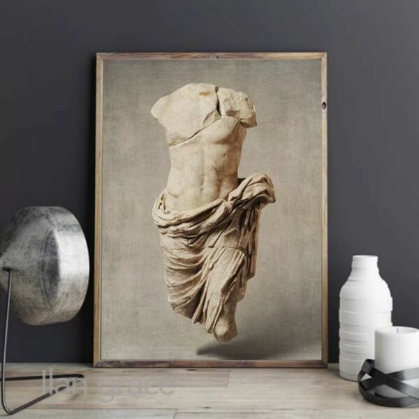 Tableau statue antique masculine