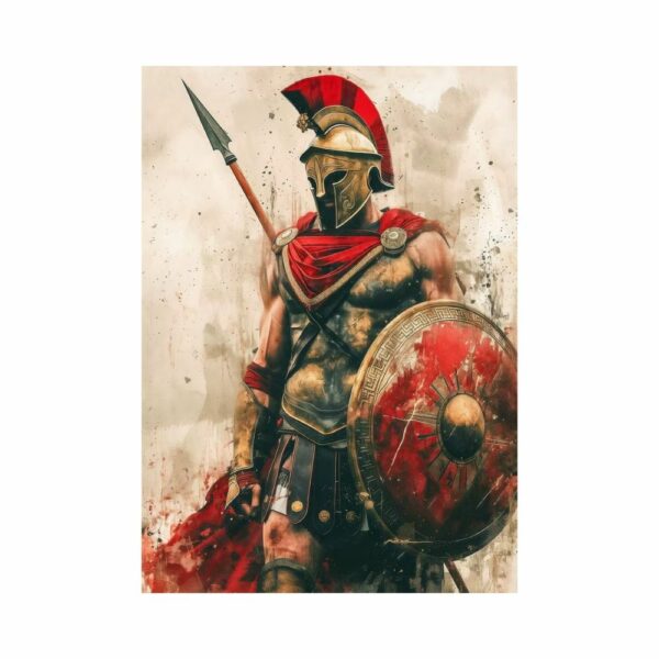 Tableau centurion romain en posture de guerre