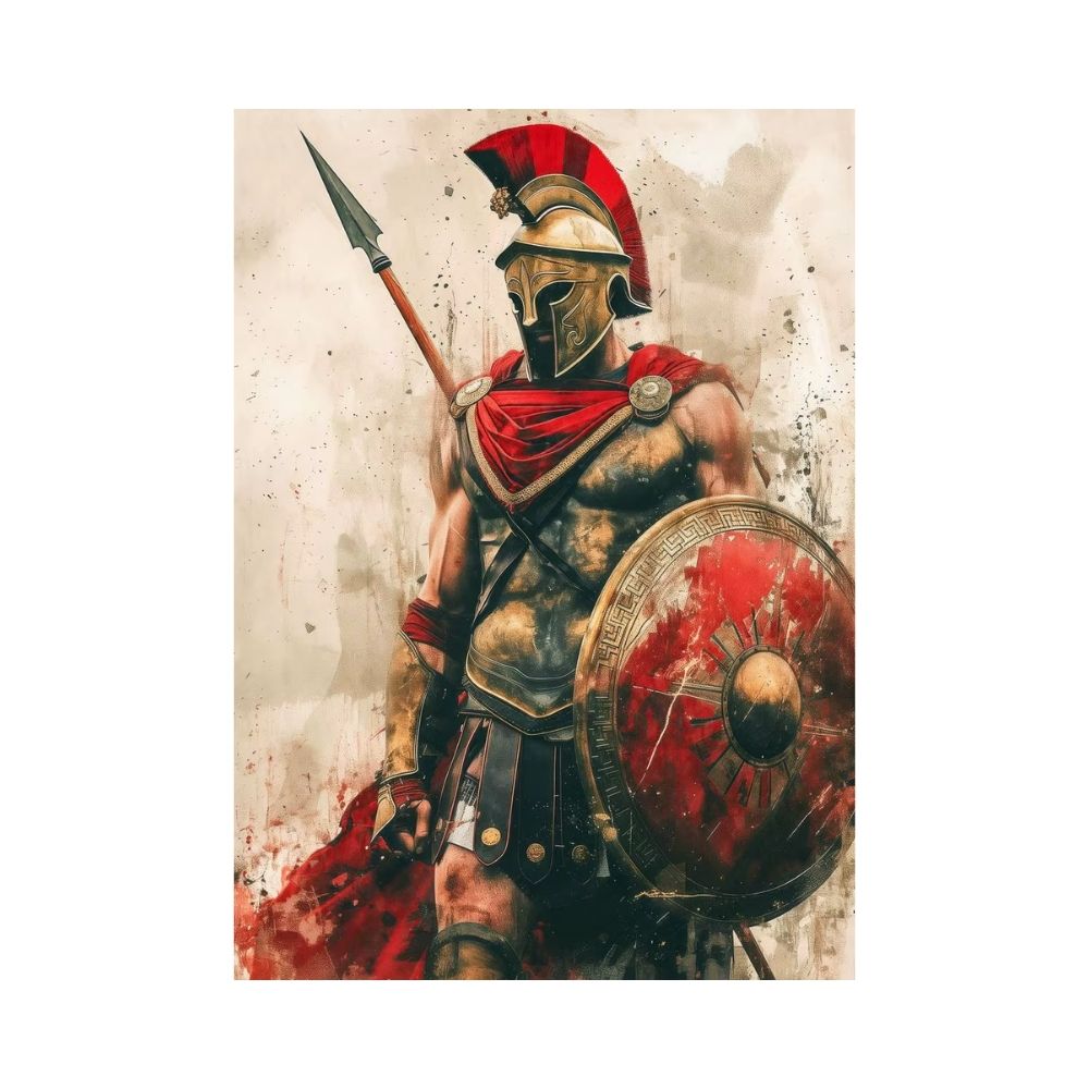 Tableau centurion romain en posture de guerre – Image 1