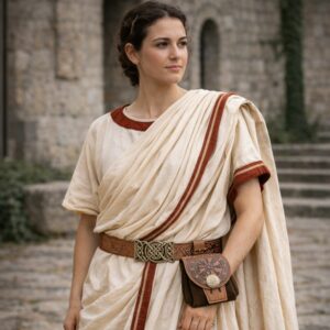 Ceinture Roma marron avec ou sans sacoche – Image 3