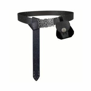 Ceinture Roma noire avec ou sans sacoche – Image 1