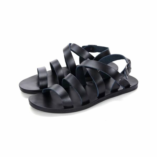 Sandales romaines noires pour homme ou femme