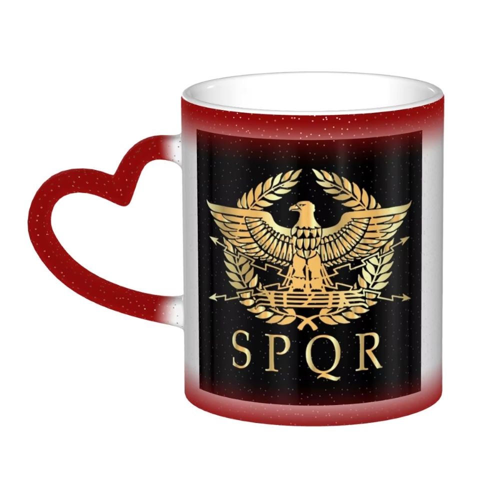 Mug SPQR fond noir classique – Image 1